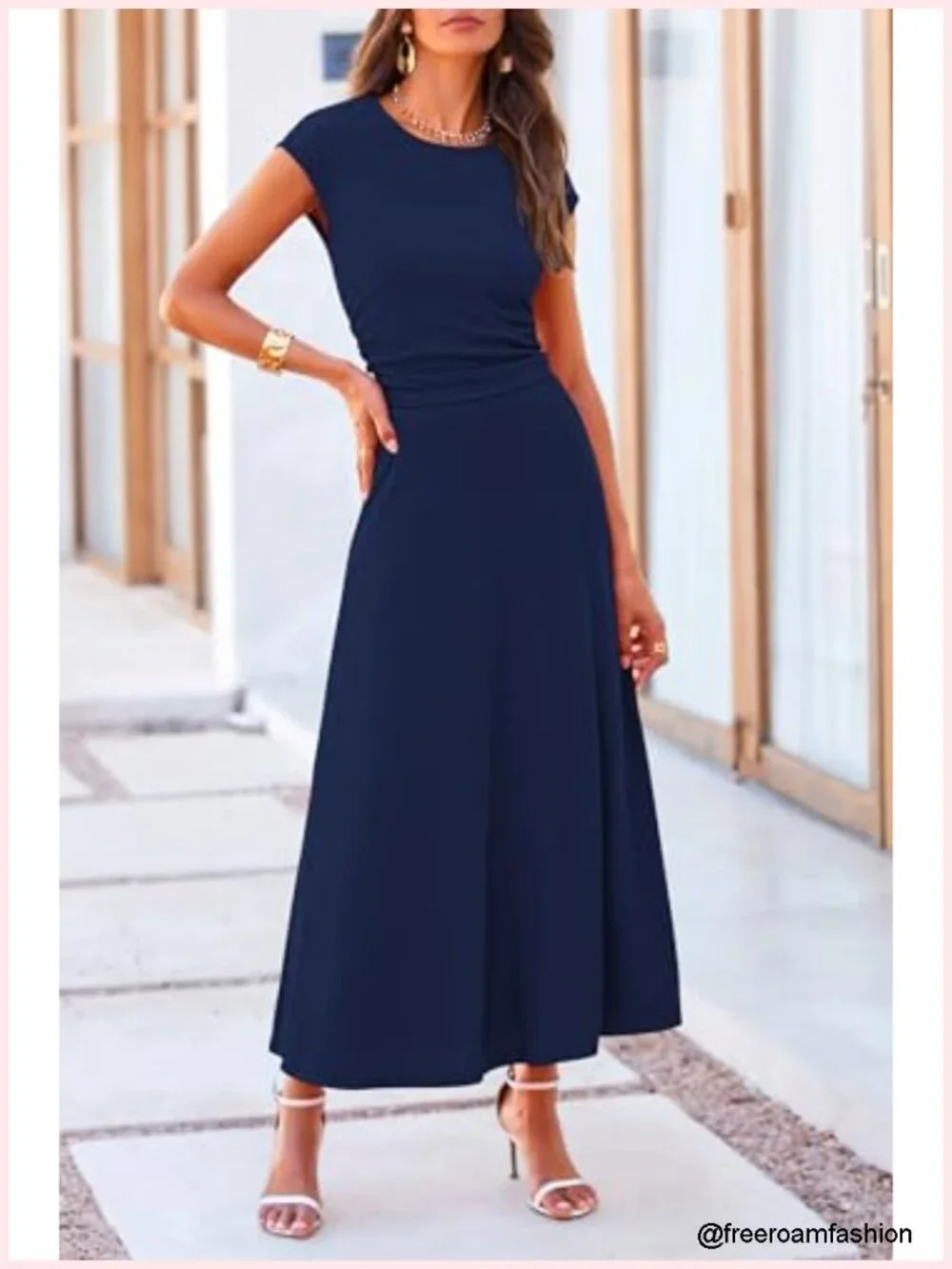 Women's Ribbed Knit Skirt Set - Crop Top & A-Line Midi Skirt